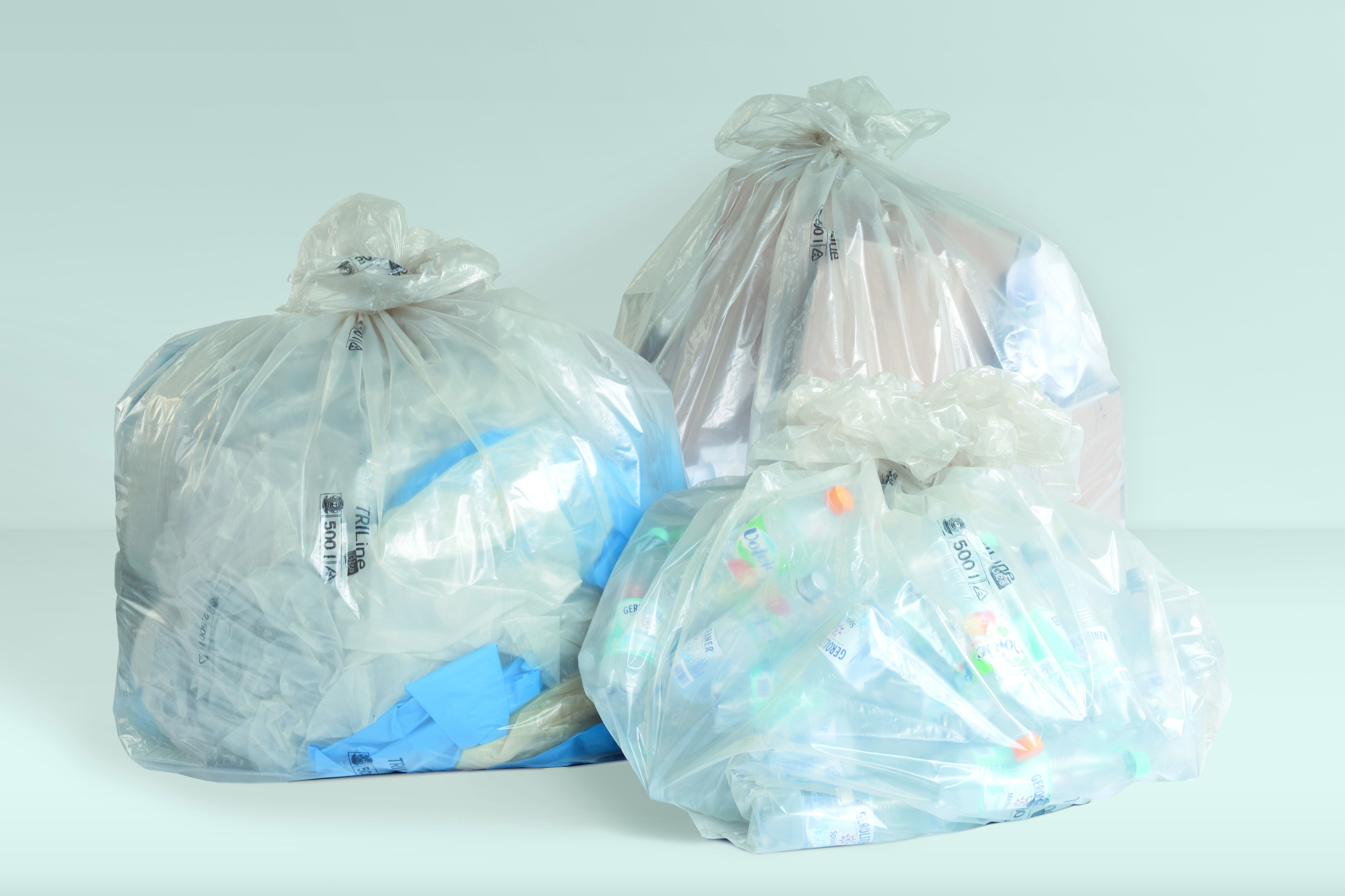 Müllsäcke 240 Liter transparent – extra reißfest, 100 Stück Abfallsäcke